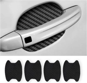 4PCS Sticker, Carbon Fiber Anti-Scratches Car Door Cup Protector, Black/4PCS  - Picture 1 of 6