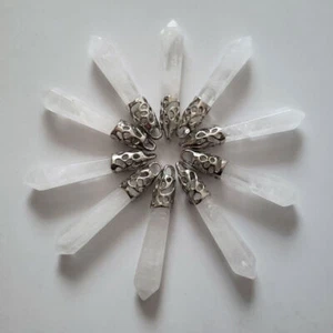 Wholesale 10pcs/lot Fashion crystal Natural quartz stone Pendulum pillar Pendant - Picture 1 of 3