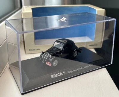 NOREV Simca 5 (Fiat Topolino) 1938 Monte-Carlo Rally 1:43 Diecast Black Boxed - Image 1 of 4