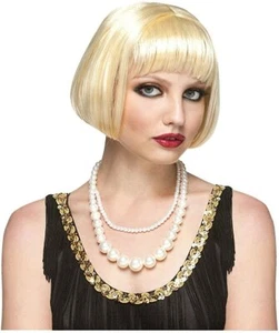 Fun World Blonde Flapper Bob Fashion Wig 1920s Accessory Halloween Costume 9239 - Picture 1 of 2