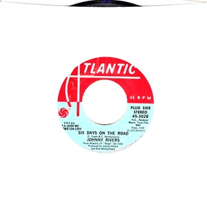 JOHNNY RIVERS:  SIX DAYS ON THE ROAD /  MONO/STEREO , DJ COPY ..45 RPM-3504 - Picture 1 of 3
