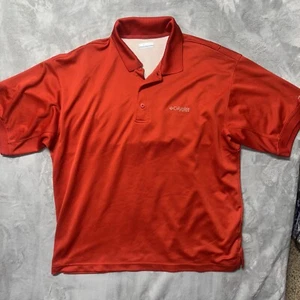 Camisa Polo Columbia Para Hombre XL Roja Golf Absorbe Humedad Pesca Exterior - Imagen 1 de 11