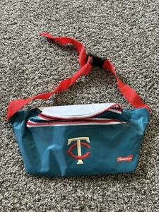 Vintage Minnesota Twins Fanny Pack Budweiser Promo Bag Teal Red - Picture 1 of 10