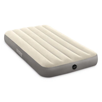 Cama de aire inflable de una sola altura Intex Dura-Beam serie estándar, doble (caja abierta) Foto 1 de 4