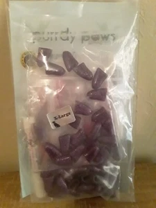 Purrdy Paws Purple Holo Glitter Soft Nail Caps for X-Large Dog Nails - Picture 1 of 3