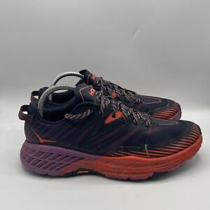 Hoka Shoes One One Speedgoat 4 Womens Size 10 Trail Running Purple Vibram Sole
