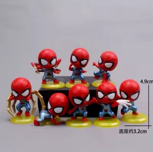 8-piece set Marvel Spiderman Figure Birthday Cake Baking Toy Doll - Picture 1 of 8