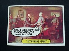 1975 Topps Hysterical History Sticker # 26 Let Us Have Peace (EX)