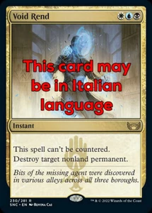 MTG VOID REND EXC - LACERAZIONE DEL VUOTO 230 - SNC - MAGIC - Picture 1 of 1