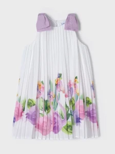 MAYORAL Girl's Pleated Dress with Print, Size 5 - Picture 1 of 1