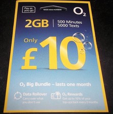 O2 SIM Card Pay As You Go - Standard Micro Nano All Phones & Trackers 2G/3G/4G