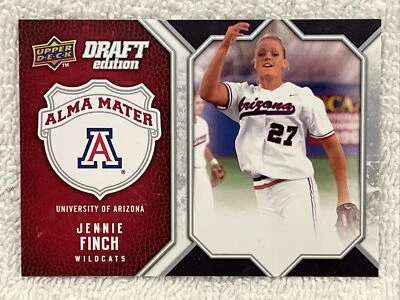 SWEET 2009 Upper Deck Alma Matter Draft Edition #AM-FL Jennie Finch Card, NICE! - Image 1 of 2