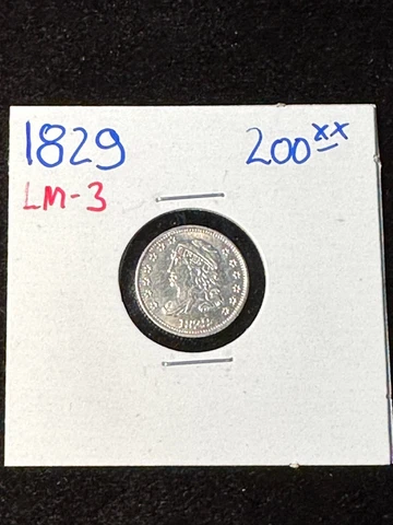 1829 CAPPED BUST HALF DIME LM-3 Cover