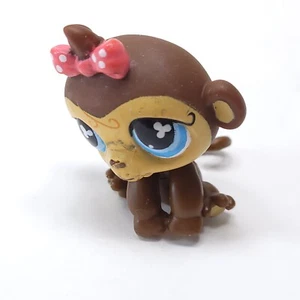 My Littlest Pet Shop Monkey Rosa Bow C-031 2006 Hasbro dañado - Imagen 1 de 5