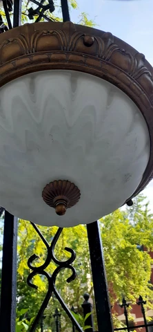 ANTIQUE EUROPEAN LIGHT FIXTURE EMBOSSED FLEUR D' LYS Cover