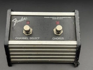Fender Two Button Channel Select & Reverb Foot Switch Pedal USA Silver/Black - Picture 1 of 3
