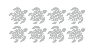 8 Sea Turtles - Etched Glass Decals - For Shower Doors, Windows and More - Picture 1 of 1