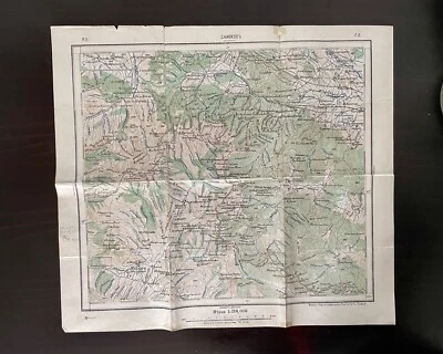 World War I WWI Great War Map of Samokov and Ihtiman Area Bulgaria 1901 FREE POS - Image 1 of 4