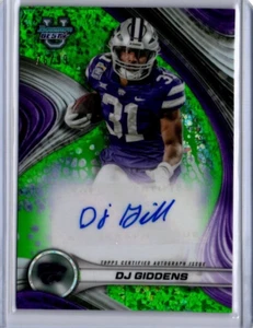 2023-24 Bowmans Best U - DJ Giddens Green Mini Diamond Auto /99 - KSU - Foto 1 di 2