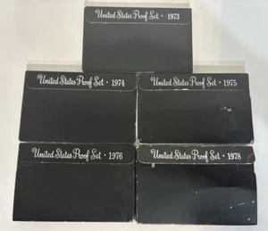 1973 - 1978 United States Proof U.S. Mint Original Packaging Coin Set-Lot of 5 - Picture 1 of 14