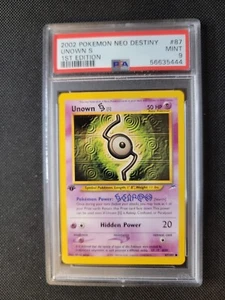 2002 Pokemon Neo Destiny 87 Unown S 1st Edition PSA 9 WoTC - Bild 1 von 2