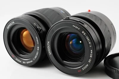[Exc+5] MINOLTA AF ZOOM 35-80mm F/4-5.6+ 80-200mm F/4.5-5.6 Lens From japan #128 - Image 1 of 4