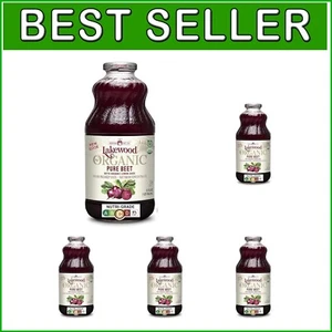 Nutritious Organic Beet Juice - 5 Bottles of 32 oz for Whole Family Wellness - Picture 1 of 12