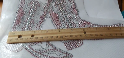 3 Iron On Transfers Multi Colored Rhinestone Design Pair Of Pink Cowboy Boots - Изображение 1 из 4