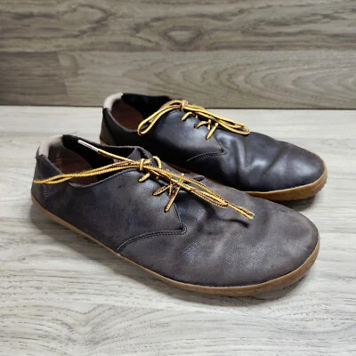 Sapatos masculinos Vivobarefoot couro marrom UE 48 EUA 14 sem palmilhas - Imagem 1 de 4