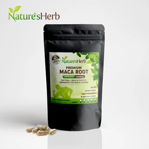 Cápsulas de raíz de maca 8400 mg bienestar sexual libido lepidio meyenii vegano - Imagen 1 de 7