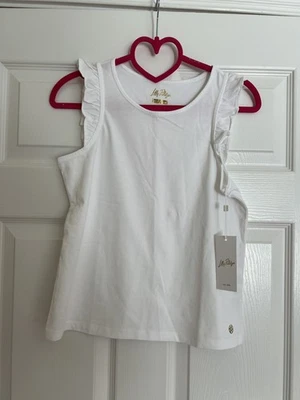 Camiseta sin mangas Lilly Pulitzer Mini Braxton blanca nueva con etiquetas XL Foto 1 de 4