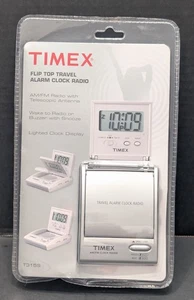 TIMEX T315S FLIP TOP TRAVEL ALARM CLOCK AM/FM RADIO - DIGITAL DISPLAY - NIP - Picture 1 of 2