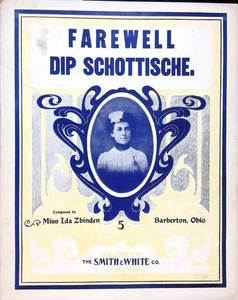 Partituras escocesas Farewell Dip piano intermedio solo Ida Zbinden 1904 - Imagen 1 de 3