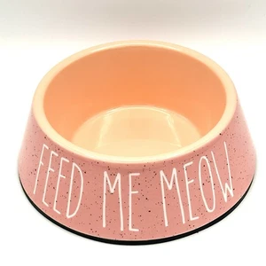 Whisker City FEED ME MEOW Melamin Katzennapf - 12 Unzen Futterschale rutschfester Griff - Bild 1 von 14