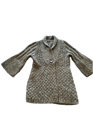 Cárdigan grueso tejido gris oscuro de colección años 90 Anthropologie One Girl Who XS  Foto 1 de 4