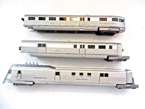 HO Con Cor Burlington Route CB&Q Pioneer Zephyr 3 Car Set No Reserve Problem? - Picture 1 of 10