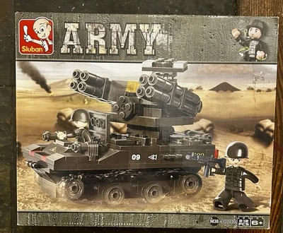 SLUBAN ARMY BUILDING BLOCKS ARTILLERY MILITARY TANK, M38-B0283 212 PCS - Image 1 of 2