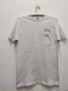 True Vintage 90s NASA Kennedy Space Center Space T Shirt Grey Single Pocket - Picture 1 of 5