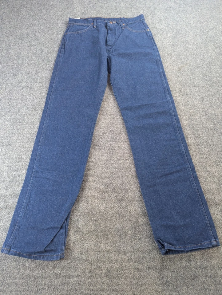 VTG USA WRANGLER MENS 13MWZ 36x30 COWBOY CUT ZIP FLY 5 POCKET DENIM BLUE JEANS
