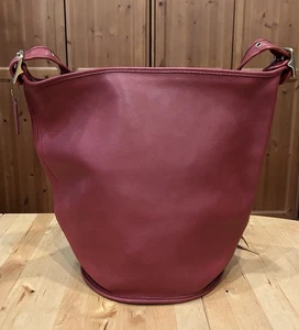 XL Vintage Coach rot Seesack Futterbeutel Reise Weekender Tragetasche 9085 - Bild 1 von 14