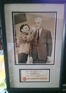Johnny Puleo Cesar Romero The Hollywood Palace Framed ABC Photo W/ Press Info - Picture 1 of 18