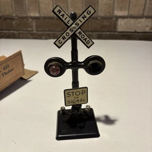 Vtg Marx Postwar 423 Crossing Signal VG O Scale Toy Train GCL - Picture 1 of 12