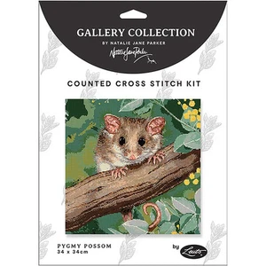 PYGMY POSSUM Natalie Jane Parker Counted Cross Stitch Kit 34cm x 34cm - Picture 1 of 20