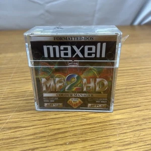 10x MAXELL Floppy Disk MF2HD 3.5" 1.44MB DOS Formatted Super RD Diskettes - NEW - Picture 1 of 4