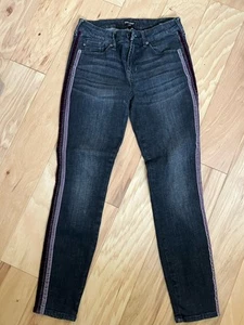 DEAR JOHN Joyrich Jeans W 27 schwarz Stretch Denim Comfort Skinny Jeans verziert - Bild 1 von 9