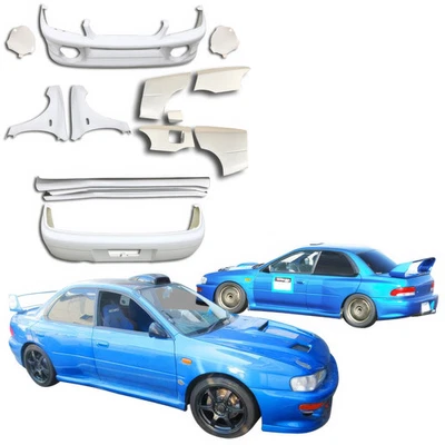 ModeloDrive FRP LS WRC 00 Wide Body Kit 13pc (GC8) 4dr Sedan for Impreza Subaru - Image 1 of 3