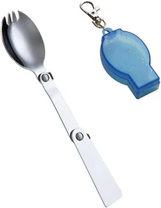 Folding Camping Spork with Case Portable Spork Keychain Foldable Travel Backp... - Picture 1 of 15