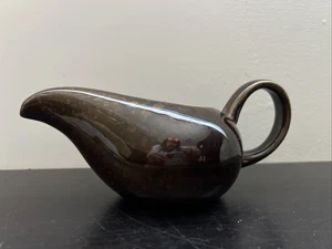 Vtg Russel Wright Steubenville Dark Brown Creamer 1960's MCM Modern Rustic - Picture 1 of 10