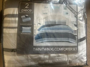 Pem America, Hillcrest 2-Pc. Reversible Stripes Comforter Mini Set - Twin XL - Picture 1 of 2