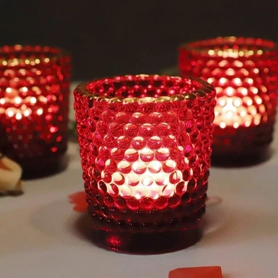 Rote für den Tischaufsatz, 12er-Set, Teelichthalter in Großpackung mit Goldra... - Bild 1 von 4